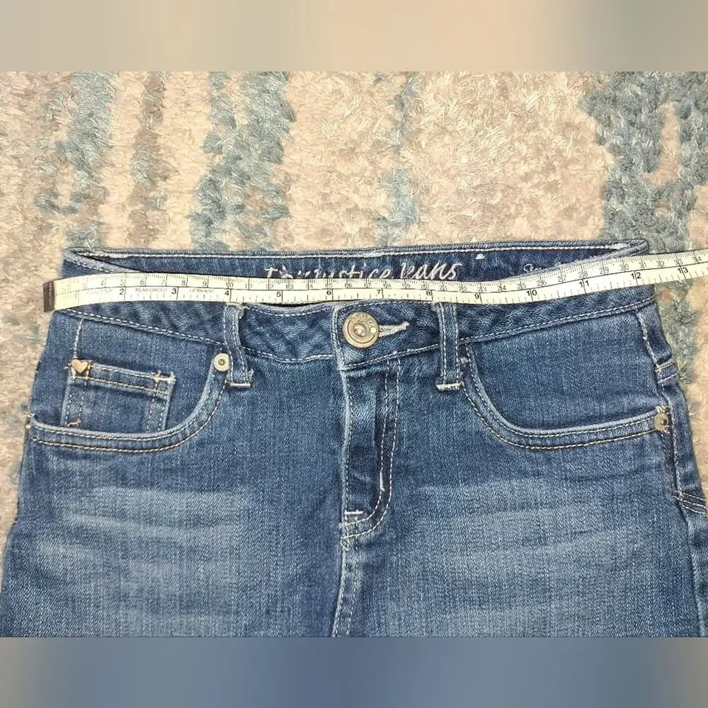 Justice Blue Jeans Skort Sz 10 EUC